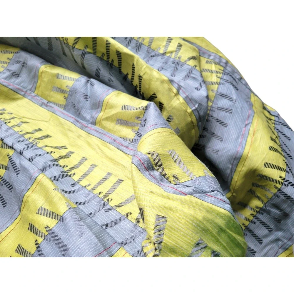 Vintage Mcm Mattress Ticking Cover‎ New Old Stock Abstract Yellow Stripe